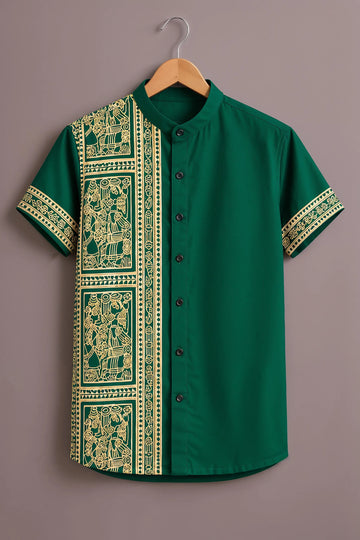 Men's Green Emerald Art Shirt