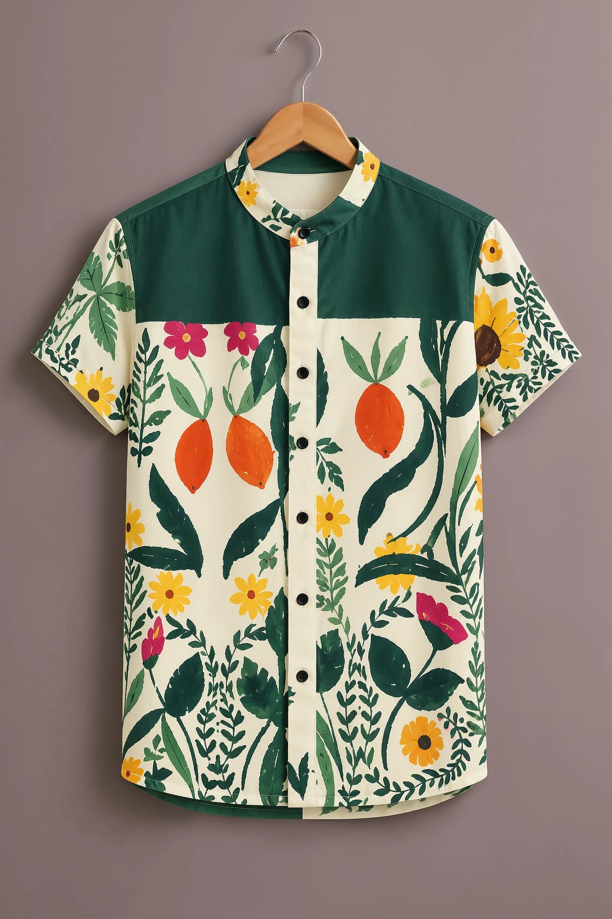 Men's Green Lemon Citrus Shirt