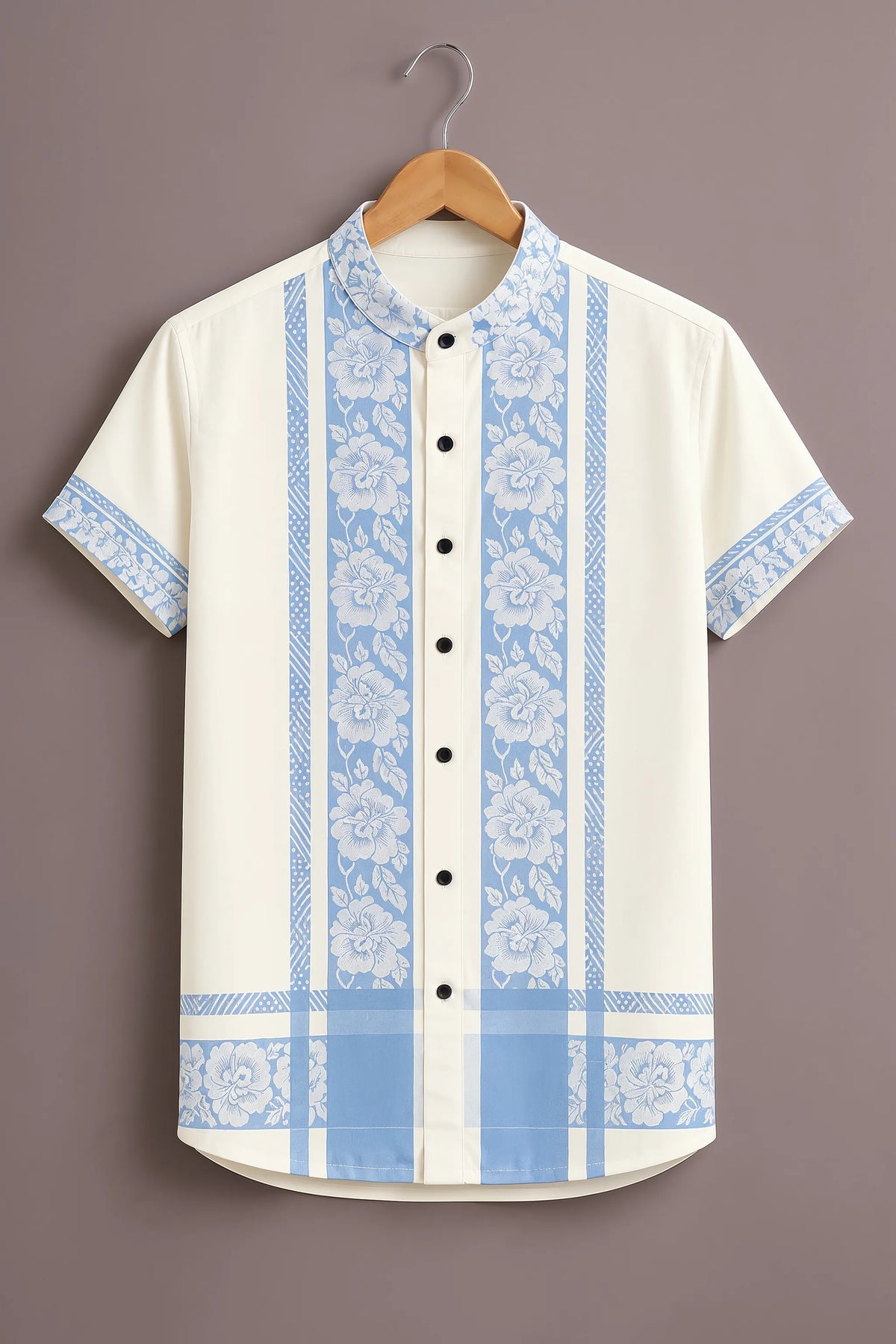 Men's Cream Sky Floral Shirt