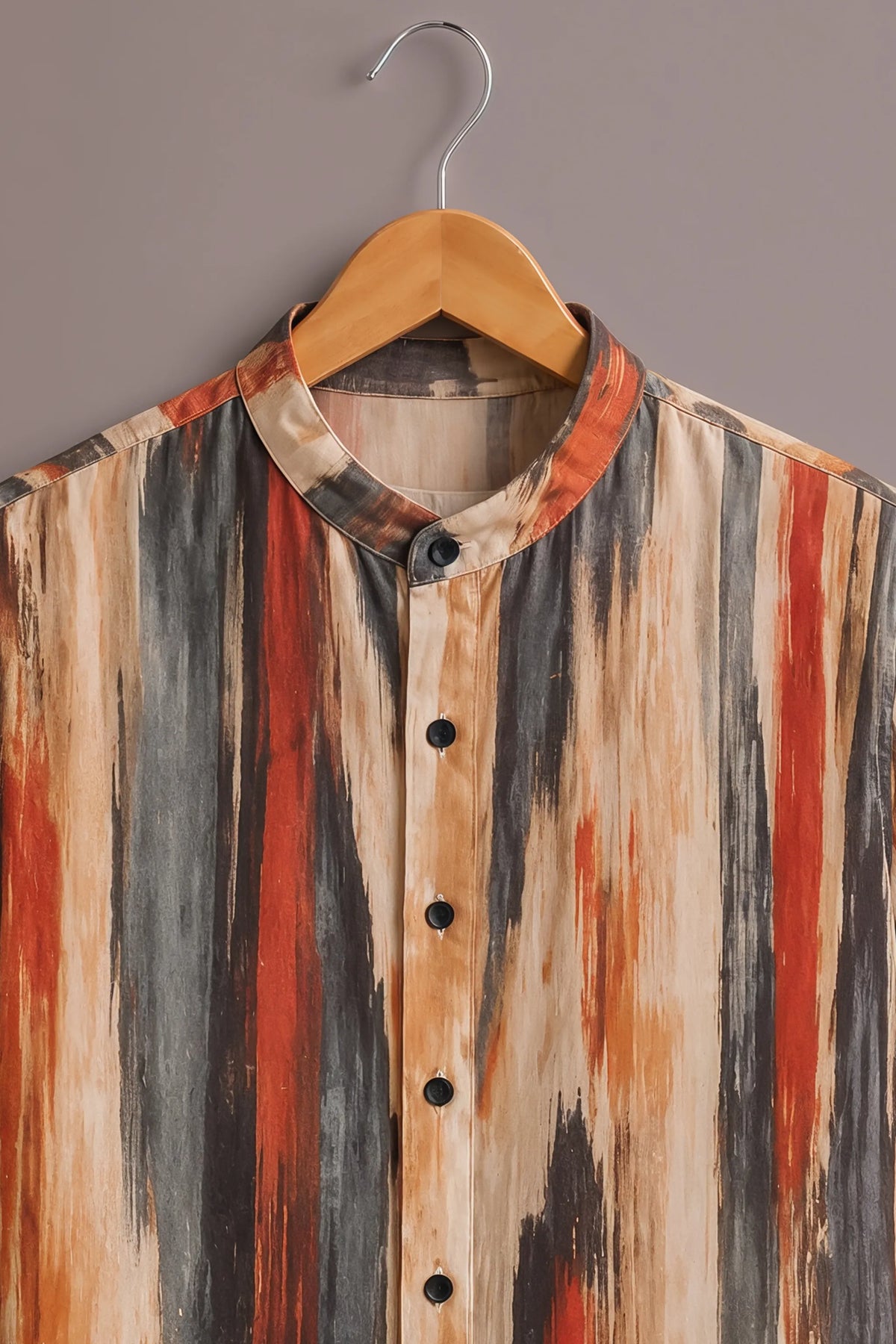 Rust Charcoal Brushstroke Shirt