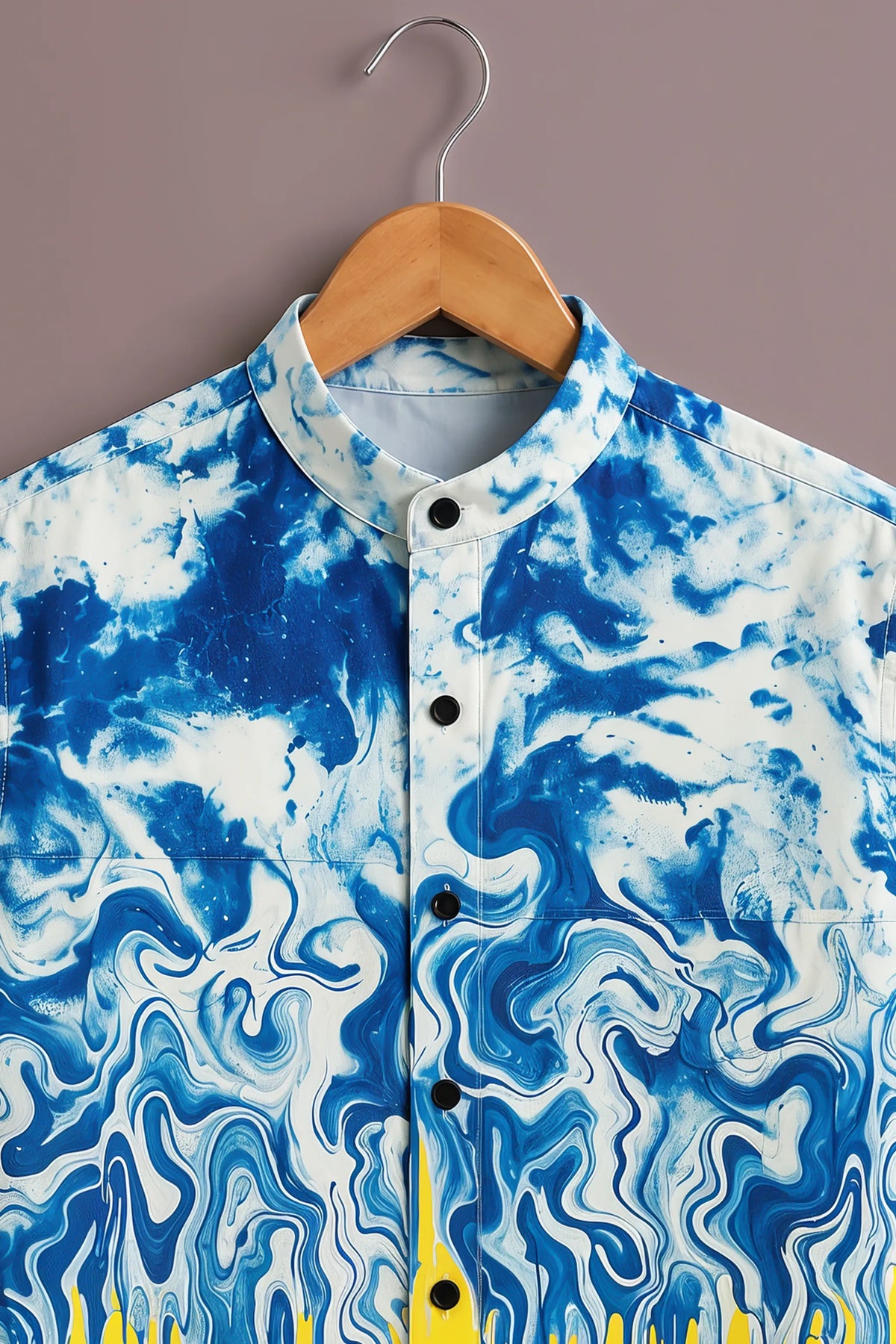 Blue Yellow Marble Wave Shirt