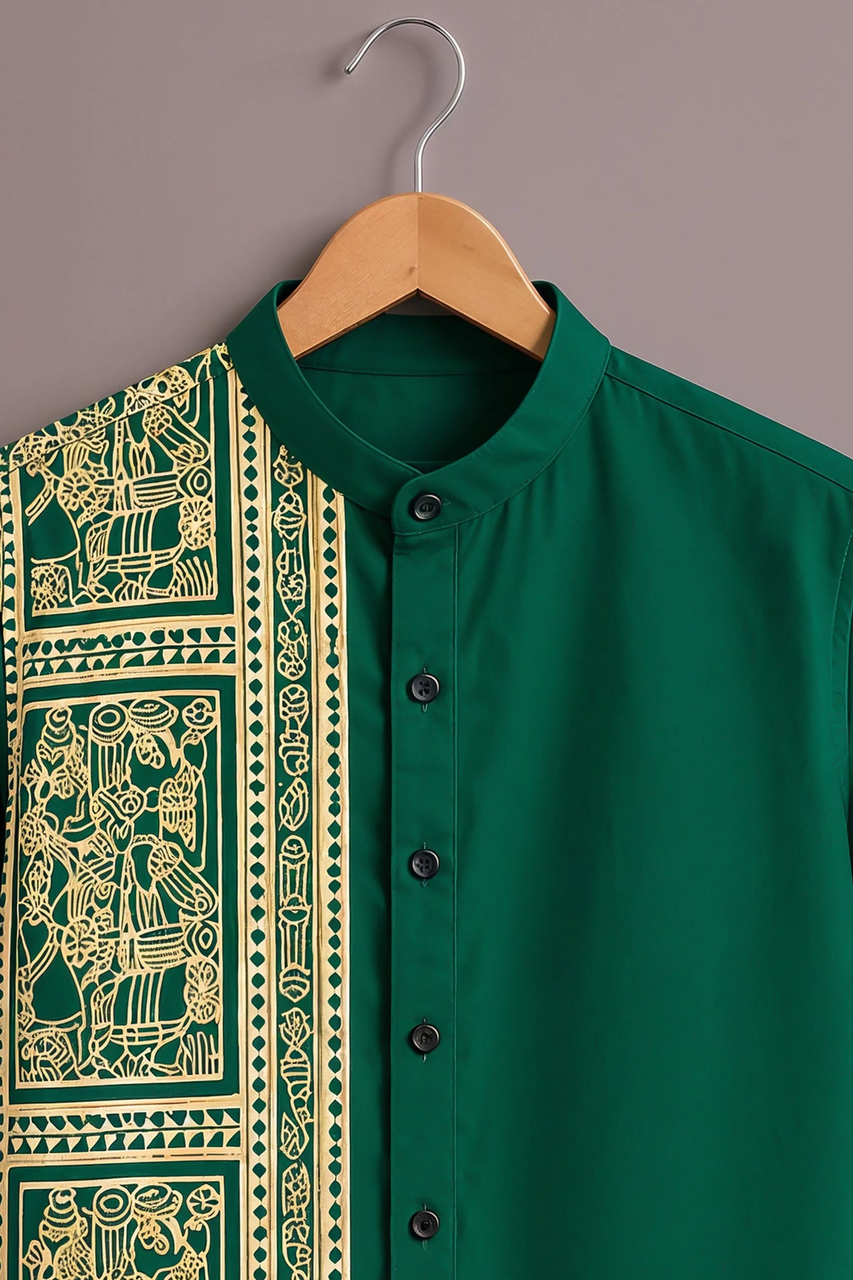 Men's Green Emerald Art Shirt