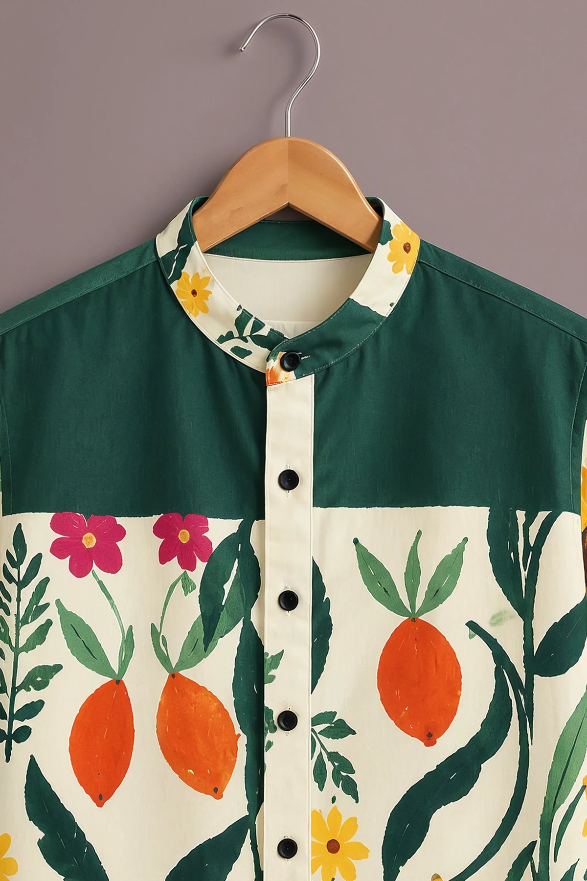 Men's Green Lemon Citrus Shirt
