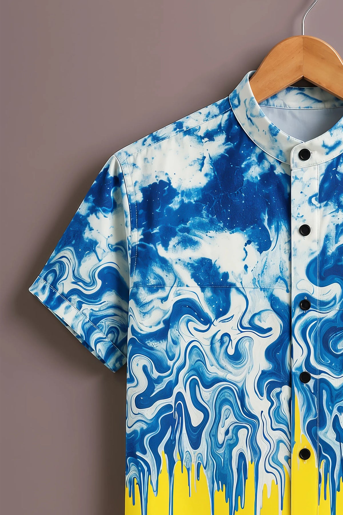 Blue Yellow Marble Wave Shirt
