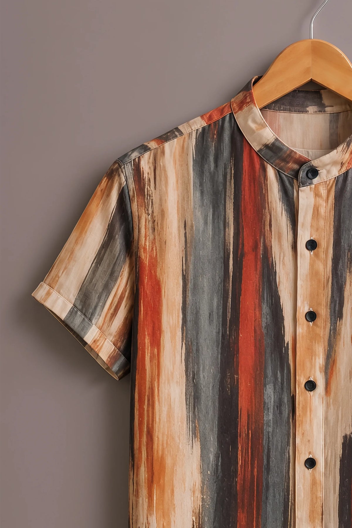 Rust Charcoal Brushstroke Shirt