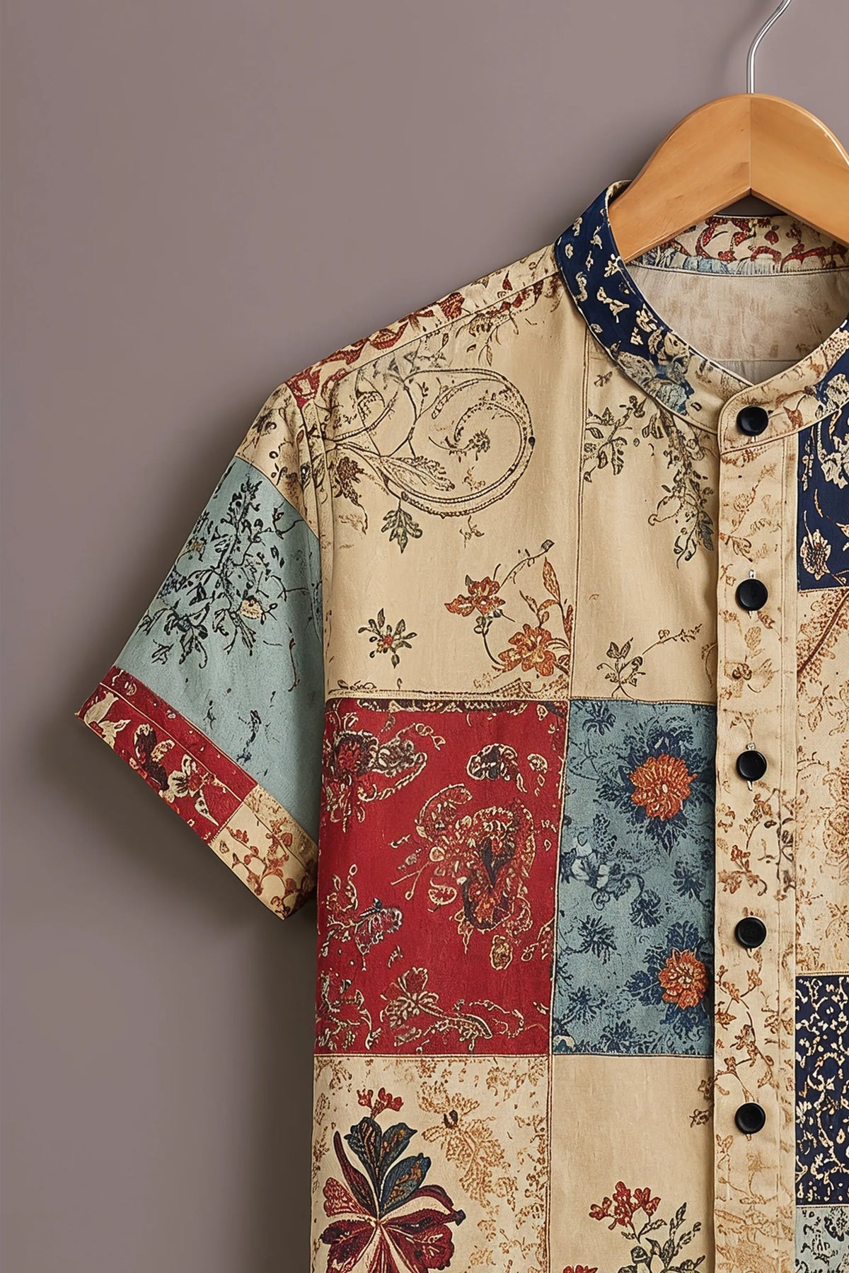 Classic Paisley Patchwork Shirt