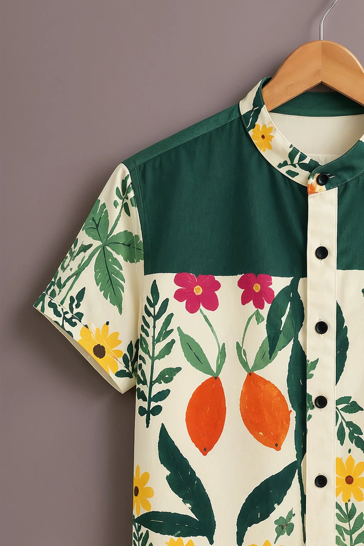 Men's Green Lemon Citrus Shirt