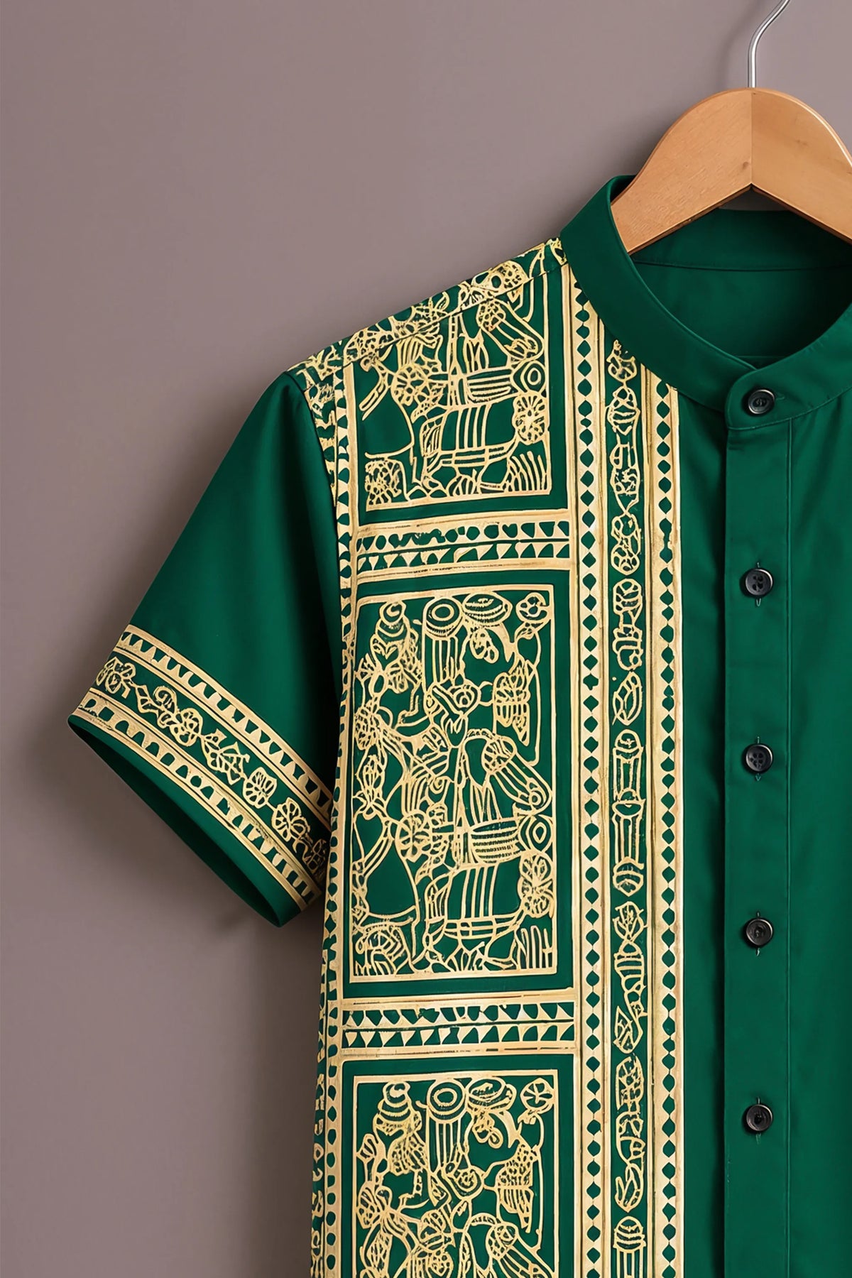 Men's Green Emerald Art Shirt